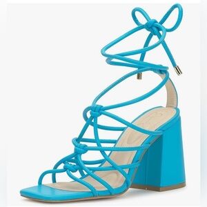 NEW Jessica Simpson Ozias Strappy Pumps Teal Leather Size 9 NWOT
